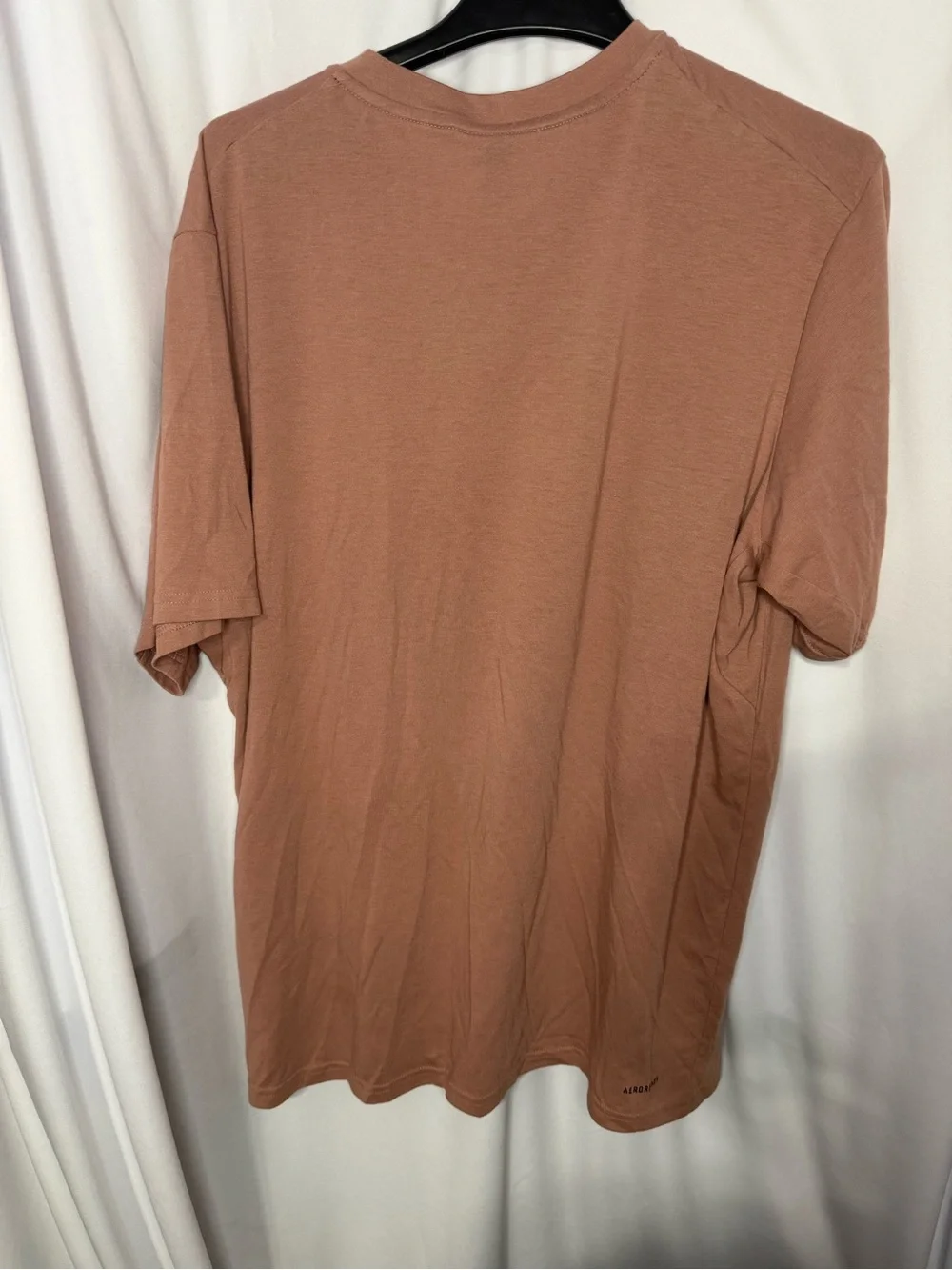 adidas Men's Rust Brown Short Sleeve Tee with Black Logo